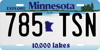 MN license plate 785TSN