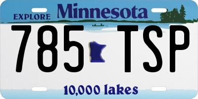 MN license plate 785TSP