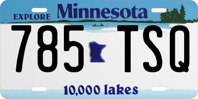 MN license plate 785TSQ