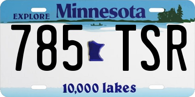 MN license plate 785TSR