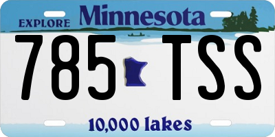 MN license plate 785TSS