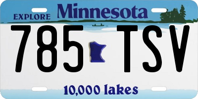 MN license plate 785TSV