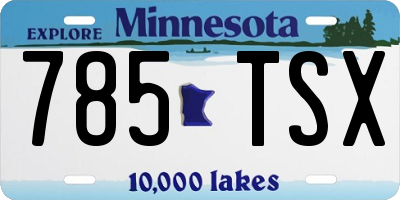 MN license plate 785TSX