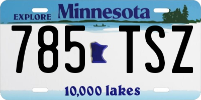 MN license plate 785TSZ