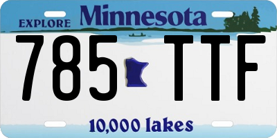 MN license plate 785TTF