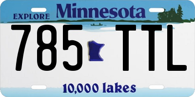 MN license plate 785TTL