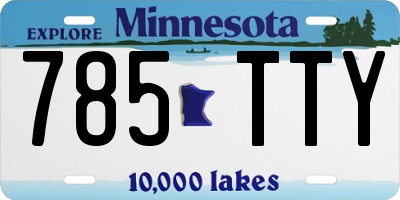 MN license plate 785TTY