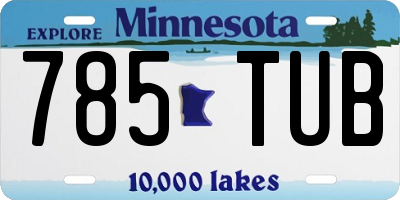 MN license plate 785TUB