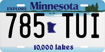 MN license plate 785TUI