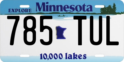 MN license plate 785TUL