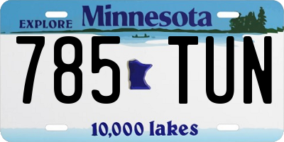 MN license plate 785TUN