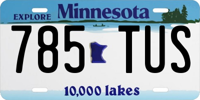 MN license plate 785TUS