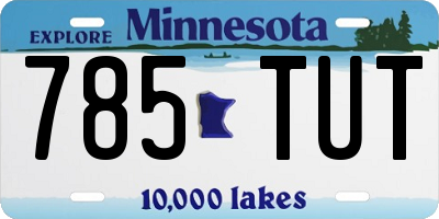 MN license plate 785TUT