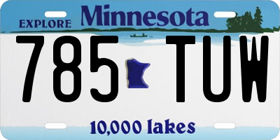 MN license plate 785TUW
