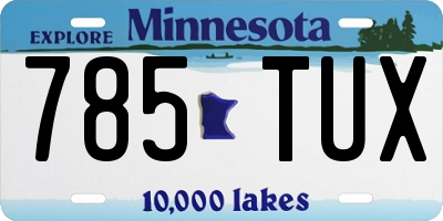 MN license plate 785TUX