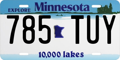 MN license plate 785TUY