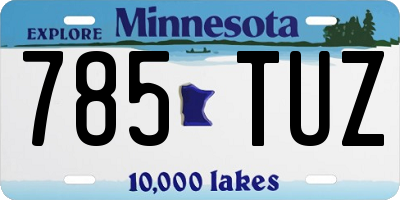 MN license plate 785TUZ