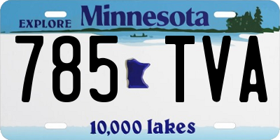 MN license plate 785TVA