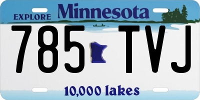 MN license plate 785TVJ