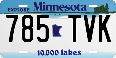 MN license plate 785TVK