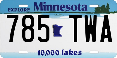 MN license plate 785TWA