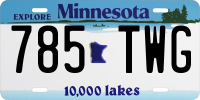 MN license plate 785TWG