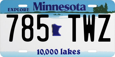 MN license plate 785TWZ