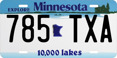 MN license plate 785TXA