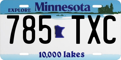 MN license plate 785TXC