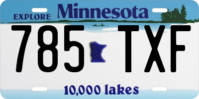 MN license plate 785TXF