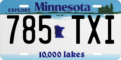 MN license plate 785TXI