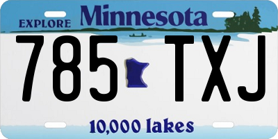 MN license plate 785TXJ