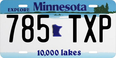 MN license plate 785TXP