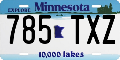 MN license plate 785TXZ