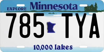 MN license plate 785TYA