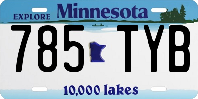 MN license plate 785TYB