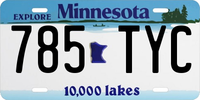 MN license plate 785TYC