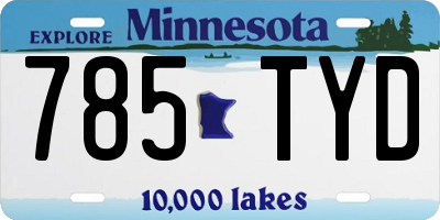 MN license plate 785TYD