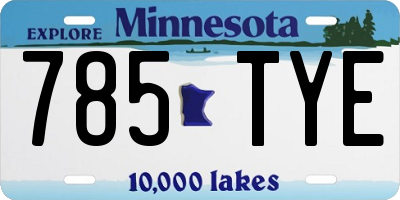 MN license plate 785TYE