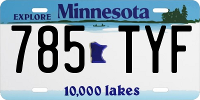 MN license plate 785TYF