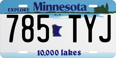 MN license plate 785TYJ