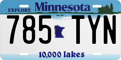 MN license plate 785TYN