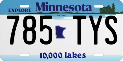 MN license plate 785TYS