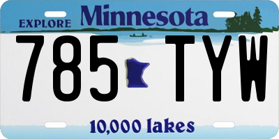 MN license plate 785TYW