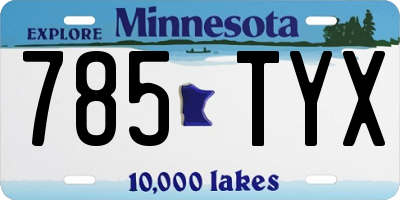 MN license plate 785TYX