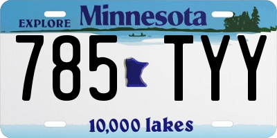 MN license plate 785TYY