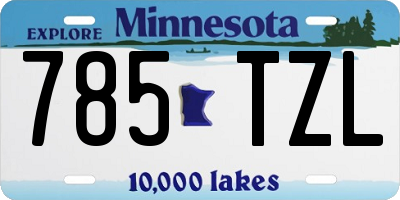 MN license plate 785TZL