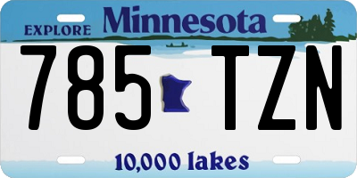 MN license plate 785TZN