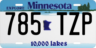 MN license plate 785TZP