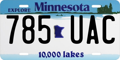 MN license plate 785UAC